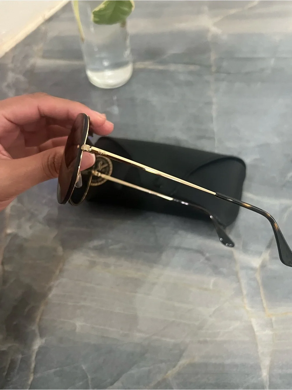 Ray-Ban Aviator Sunglasses in Black and Gold